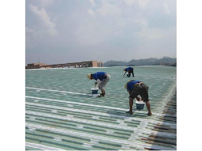 瓦面大面积接缝补漏 (3)