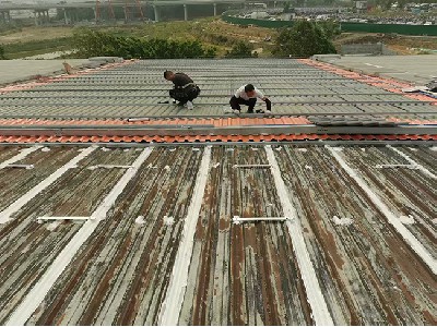 瓦面大面积接缝补漏 (6)